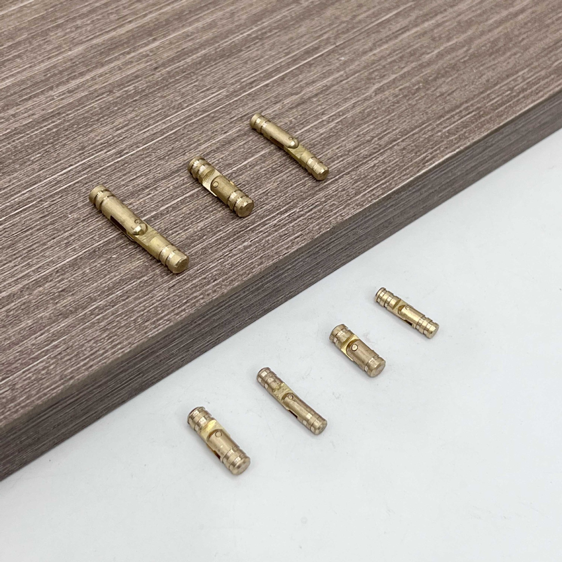 4*25 Brass Cylindrical Hinge Wooden Box Gift Box Hardware Accessories Support Pure Copper Bucket Hidden Hinge One-Word Folding