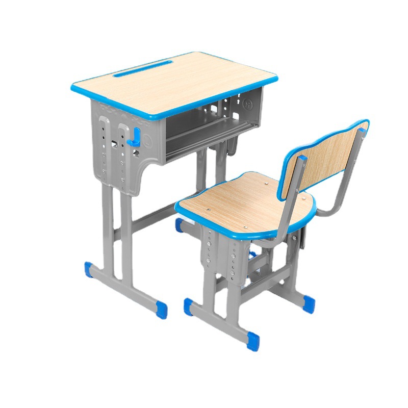 School primary and secondary school desks and chairs can be lifted children's study table training tutorial class student desks and chairs wholesale