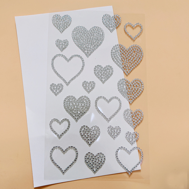 Cross-border ins Korean style diamond stickers gem series Love Diamond stickers DIY Diamond stickers accessories