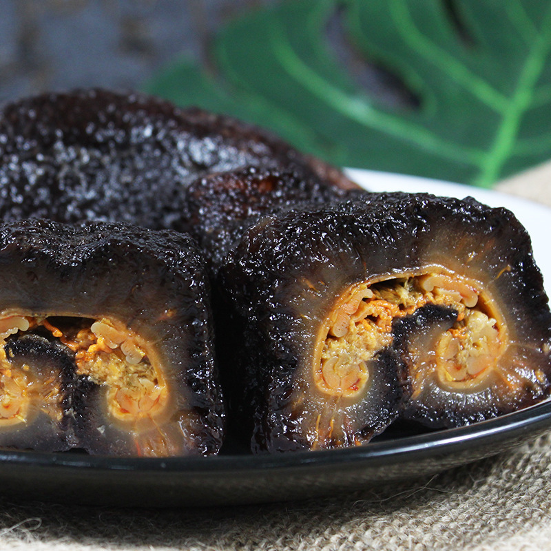 Fushi Trading Red Ginseng Circle Half Cut Whole 500g Factory Wholesale Russian Sea Cucumber Ready-To-Eat Seafood