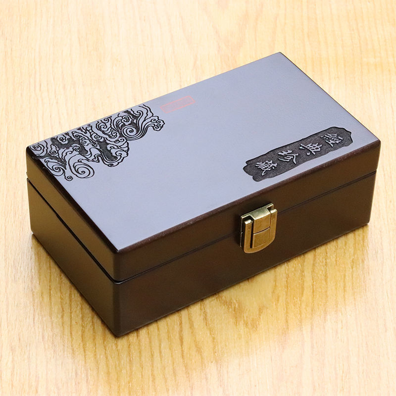 Классическая коллекция подарочной коробки из твердой древесины с нефритовым кулоном, сертификат коллекции