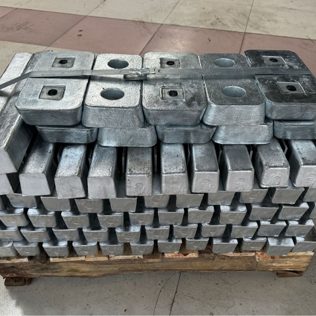 Bolt Connection Type Zinc Anode Ship Sacrificial Zinc Anode Zinc Alloy Block Zinc Rod Zinc Plate Cathodic Protection Anti-Corrosion Zinc Block