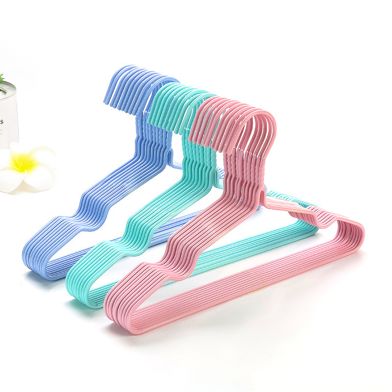 Factory Direct Sales Plastic Dipped Clothes Hangers, Nordic Color Children's Clothes Hangers, Adult Clothes Hangers, Wet and Dry Clothes Hangers