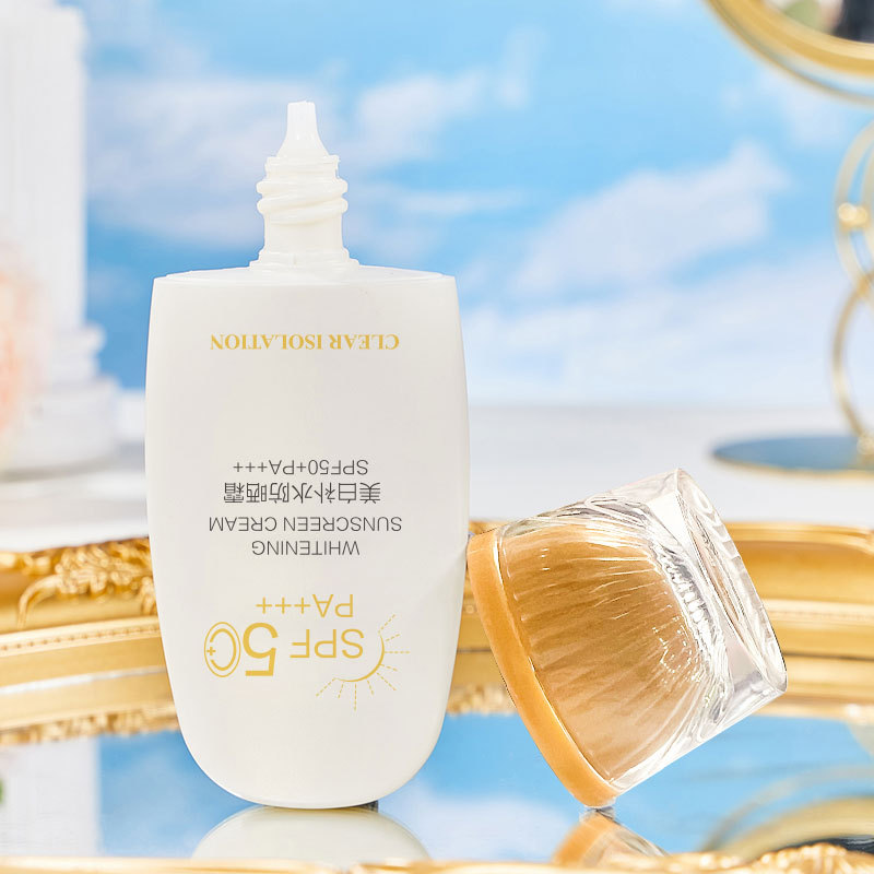 Солнцезащитный крем Zkyo, SPF50+Pa+++, белая упаковка