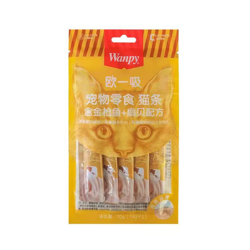 Naughty Ou Yi Cat Stick 70g Chicken Tuna Salmon Cod Scallop Cat Treats Cat Stick Fresh Sealed Pack