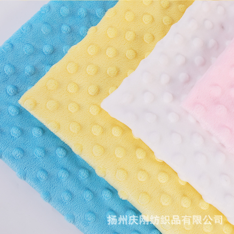 Pressed foam Crystal super soft spot bubble Velvet Baby soothing plush pea blanket super soft top bubble flannel fabric