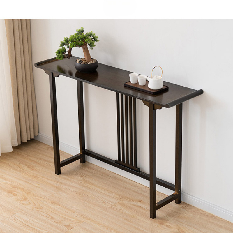 New Chinese-Style Entrance Hall, Zen Foyer, Entrance Table, Modern Minimalist Living Room Strip Case, End View Table, Entrance Cabinet, Narrow Style