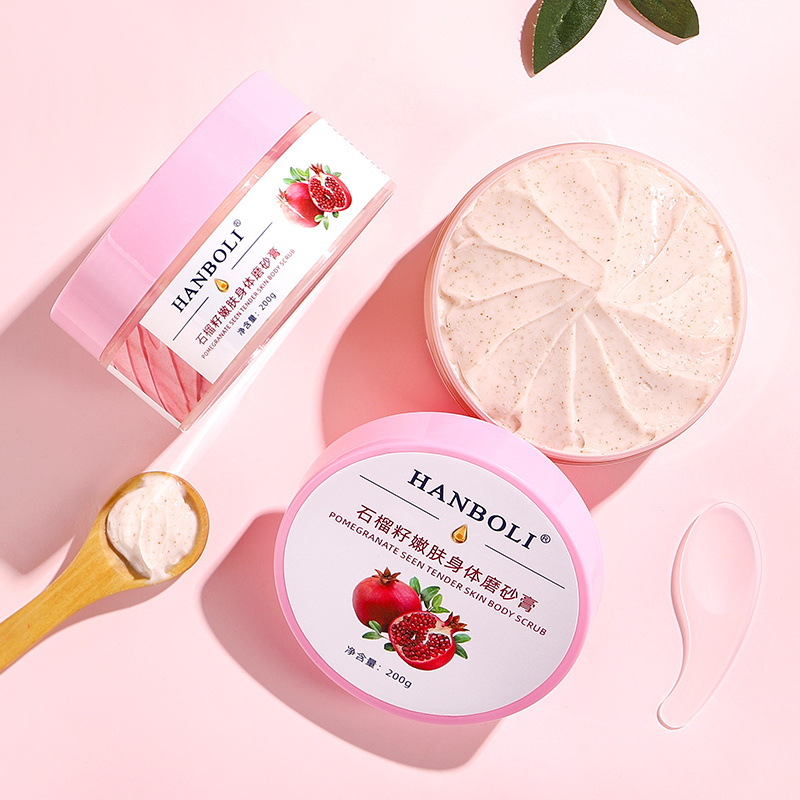 Hanboli Pomegranate Seed Rejuvenating Body Scrub Cleansing Skin Care Moisturizing Body Scrub