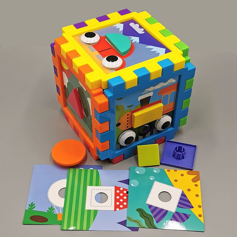 Free Shipping Kidsren's Large Particle Mushroom Nail Cube Puzzle Board Educational Toys 2-3-5 Years Old Baby Early Education Intelligence