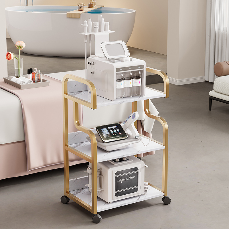 Тележка для косметических инструментов, тележка для спектрометра, маленькая пузырьковая тележка, передвижная тележка для салона красоты, специальная инструментальная тележка