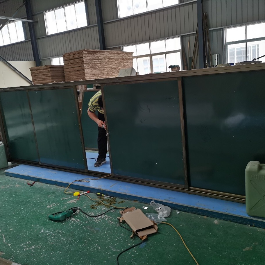 Xucai School Multimedia Classroom Teaching Green Board All-in-One Blackboard Push-Pull Blackboard Electronic Whiteboard Supporting Blackboard