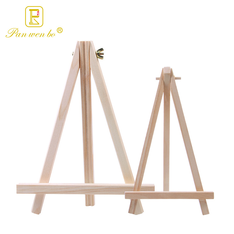 Panwenbo Wooden Small Easel Smooth Kidsren's Art Small Ornaments Desktop Mini Easel Stand Wooden Drawing Board