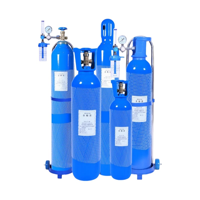 Chengdu and the surrounding counties and cities industrial oxygen medical oxygen 10L/40L steel cylinders are formulated and delivered to the door on demand