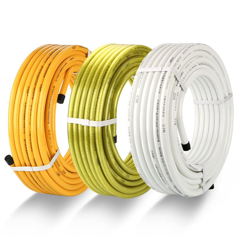 4 points 304 stainless steel gas pipe gas pipe natural gas pipe can be buried thick bellows hose manufacturers wholesale