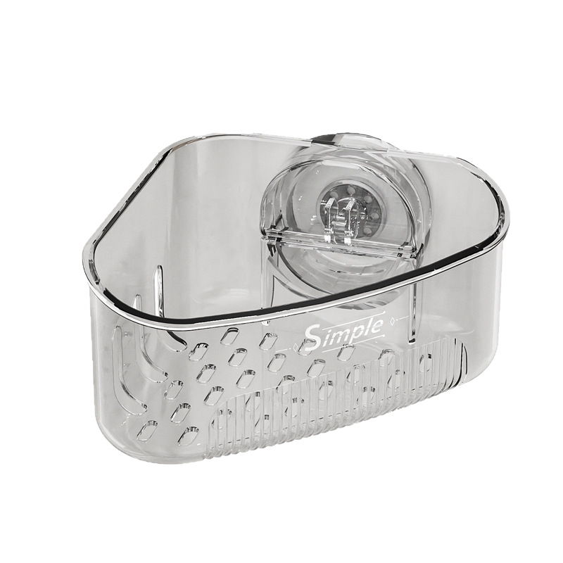 Corner Sink Built-In Rack Sponge Kitchen Sink Cloth Draining Rack Wall-Mounted Multifunctional Storage Hanging Basket Organizer