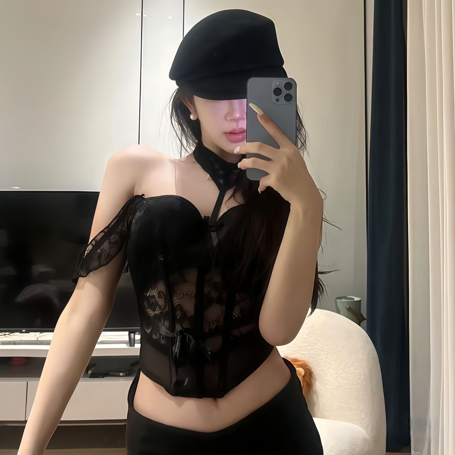 Fishbone Bra Push-up French Sexy Pure Sling Lingerie Women's Inner Wearing Outer Wearing Neck Lace Thin Bra suit