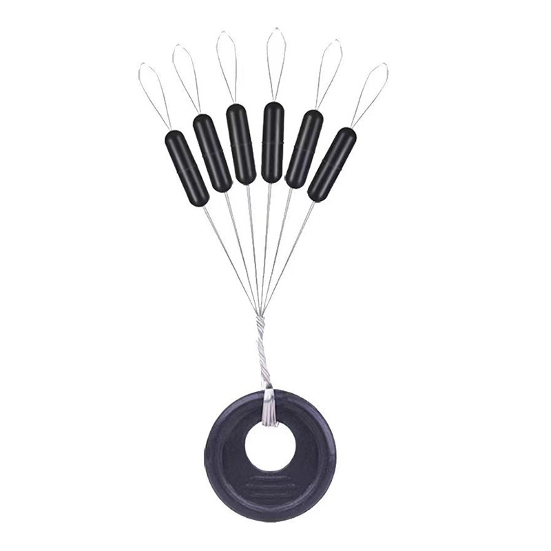 Spot Spherical Space Bean Bulk Wholesale Olive Shaped Silicone Line Set Fishing Gear Fishing Supplies Accessories Black Space