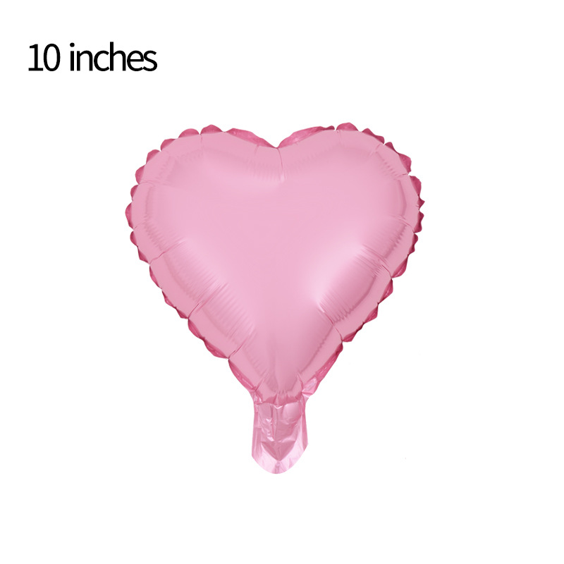 10 inch heart-shaped light plate aluminum foil balloon party decoration proposal to express the scene atmosphere of love aluminum film balloon