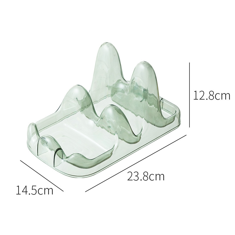 Light Luxury Double-Layer Pot Lid and Cutting Board Rack Kitchen Countertop Transparent Spatula Spoon Draining Rack Cutting Board Storage Rack Organizer