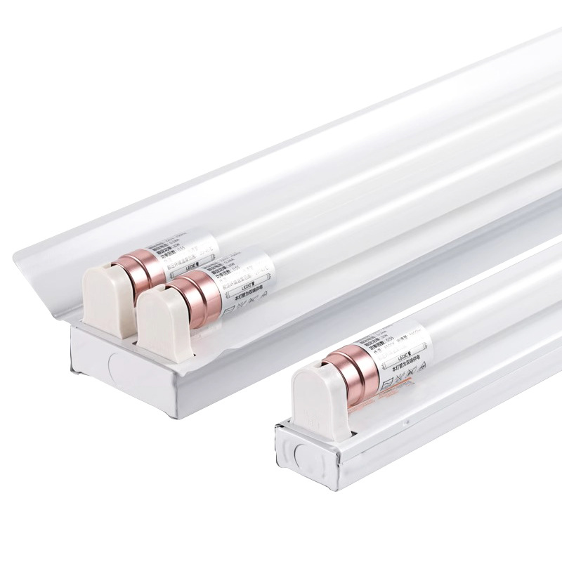 High-Brightness Lighting Led Lamp Bracket 1.2m T8 Double Tube with Cover Double Flat Cover Bracket Light Workshop Assembly Line Light