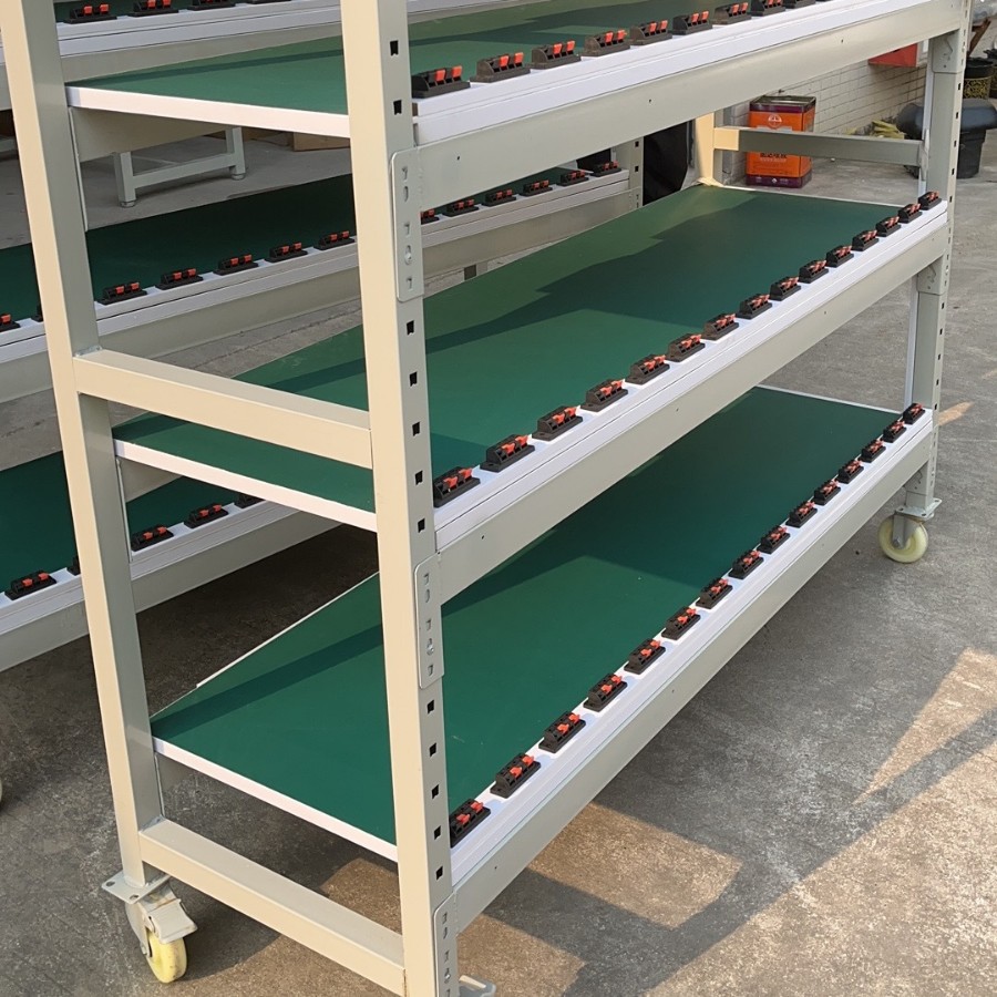 Wheeled Aging Rack Test Power Strip Movable Turnover Cart with Cable Clamp Aging Rack Led Product Test