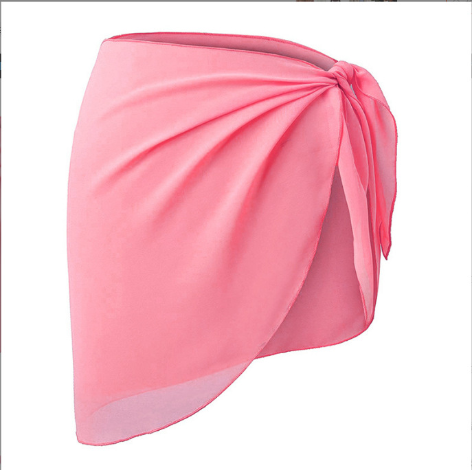 Summer foreign trade Ladies short gauze cage beach chiffon half wrap skirt Amazon Outdoor Women's blouse swimwear spot