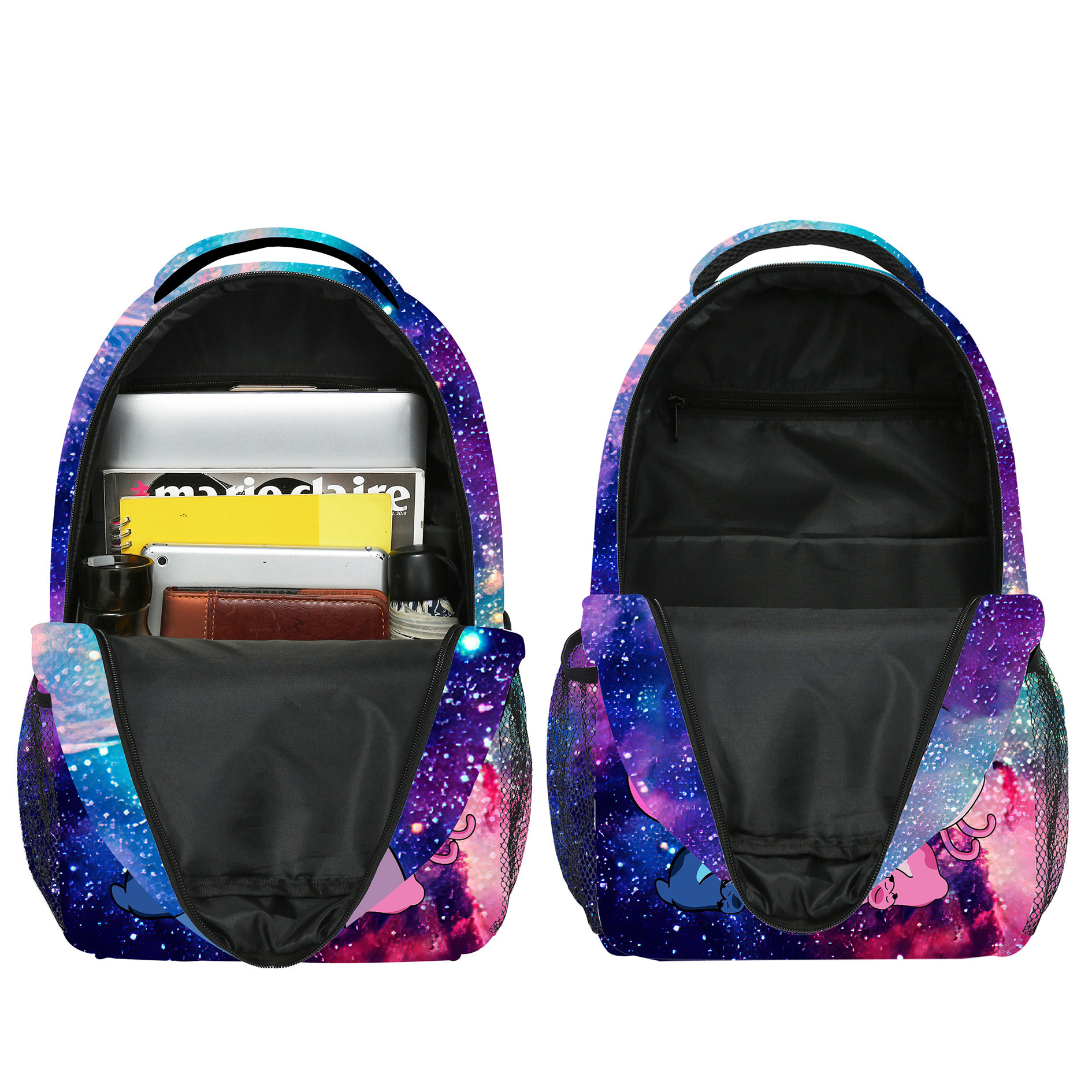 Factory wholesale 17-inch full printed backpack large capacity Mario drawing primary and secondary school student backpack