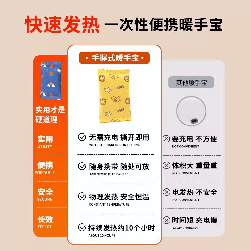 Hand Warmer Egg Heating Bag Replacement Core Self-heating Hand-held Disposable Hand Warmer Paste for Students and Children Hand Warmer