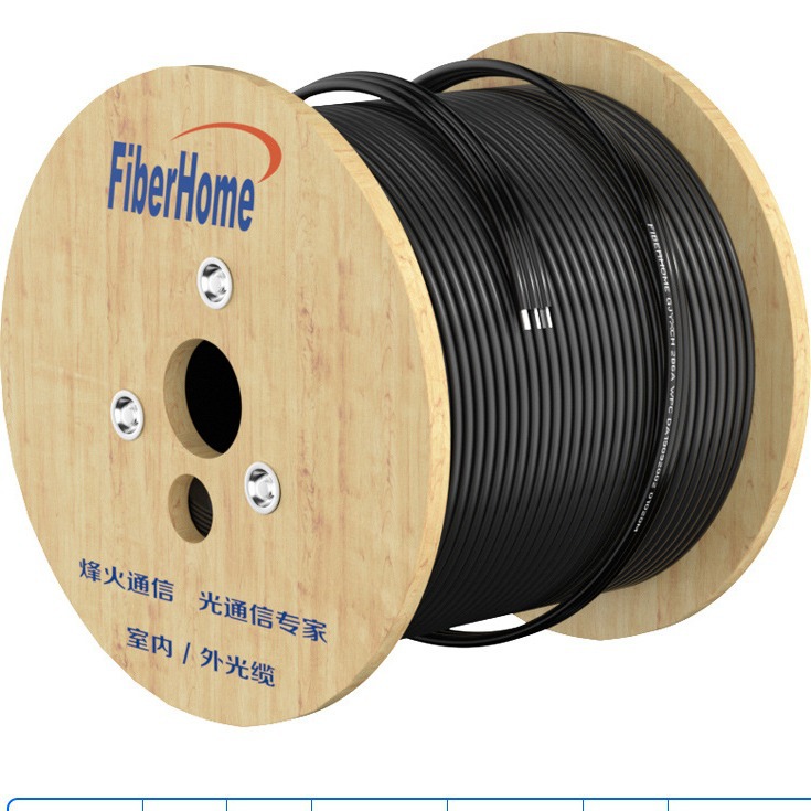 Fenghuo Indoor Single-Core Double-Core Leather Cable Optical Cable 1 Core 2-Core Metal Butterfly Cable Entry Fiber Optic Cable Starting from 2000m