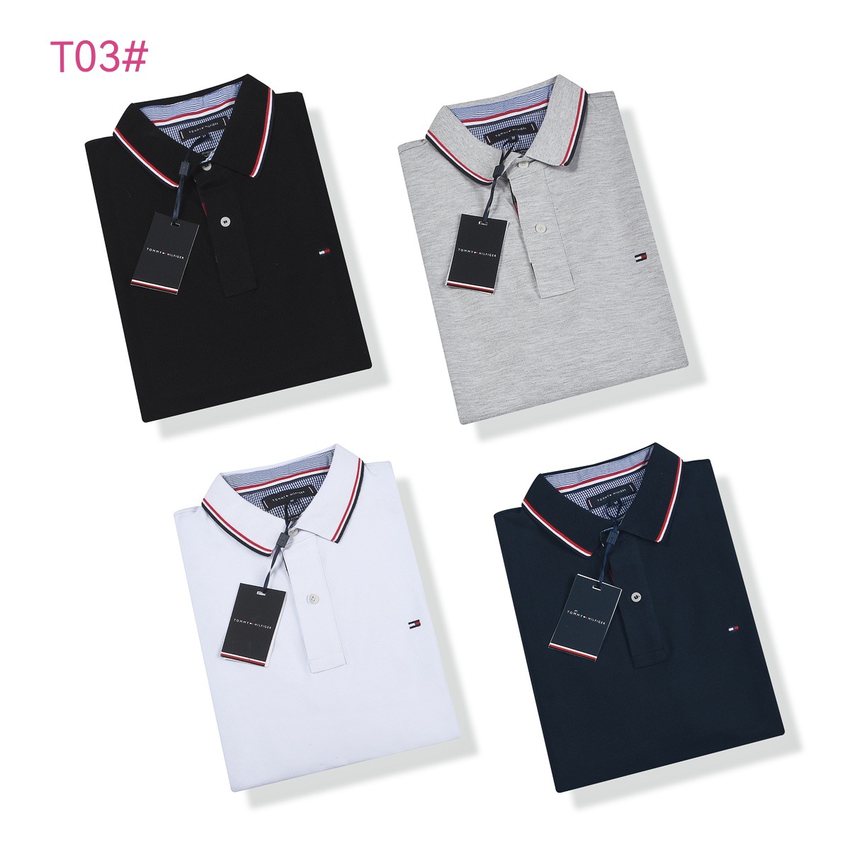 В наличии рубашка поло Tommy Colorblock с коротким рукавом для мужчин, из хлопка, повседневная, свободная, большого размера