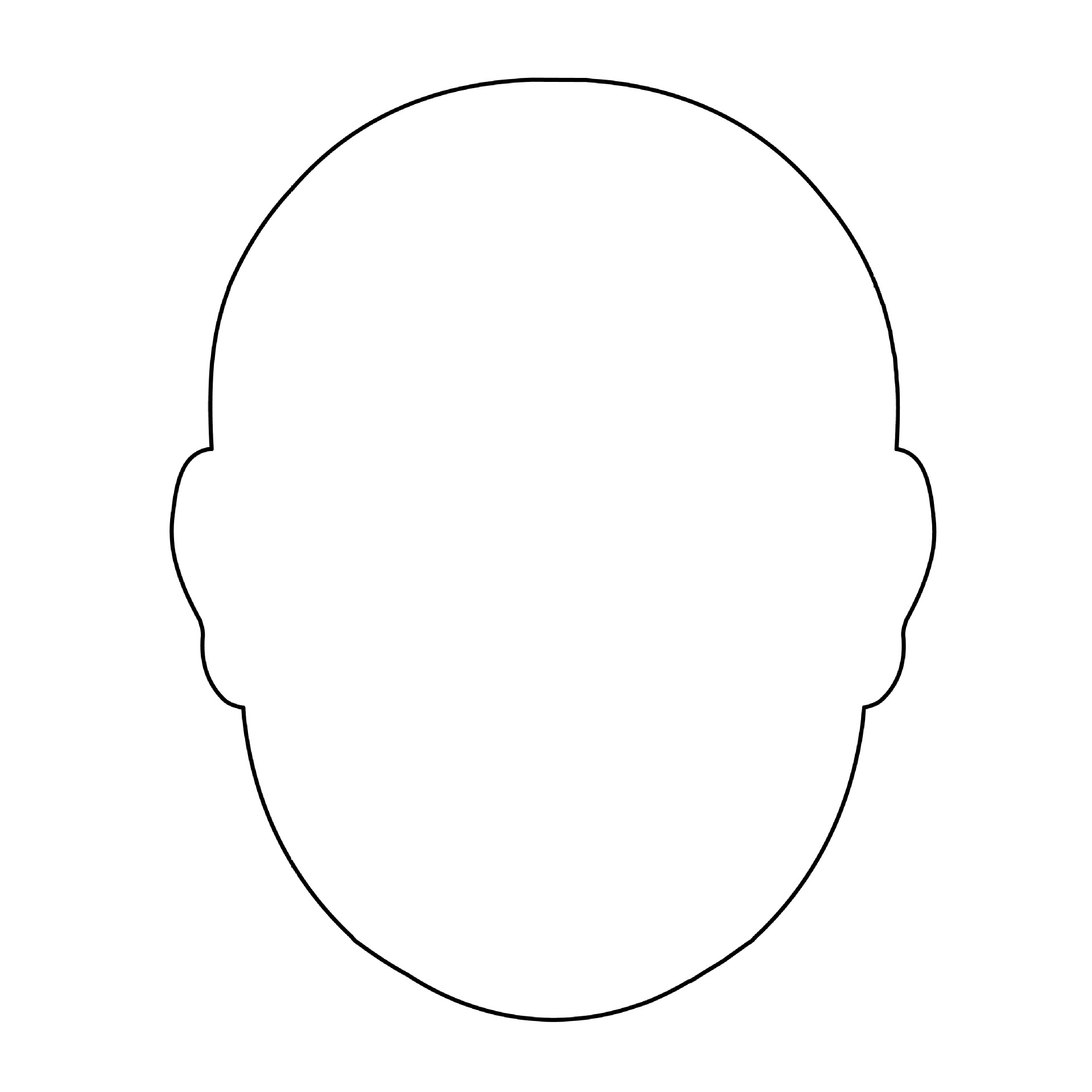 Mask Face Blank Color Pulp Plane White Embryo Line Hand-painted Color-painted Children's Art Drawing Reference Chart