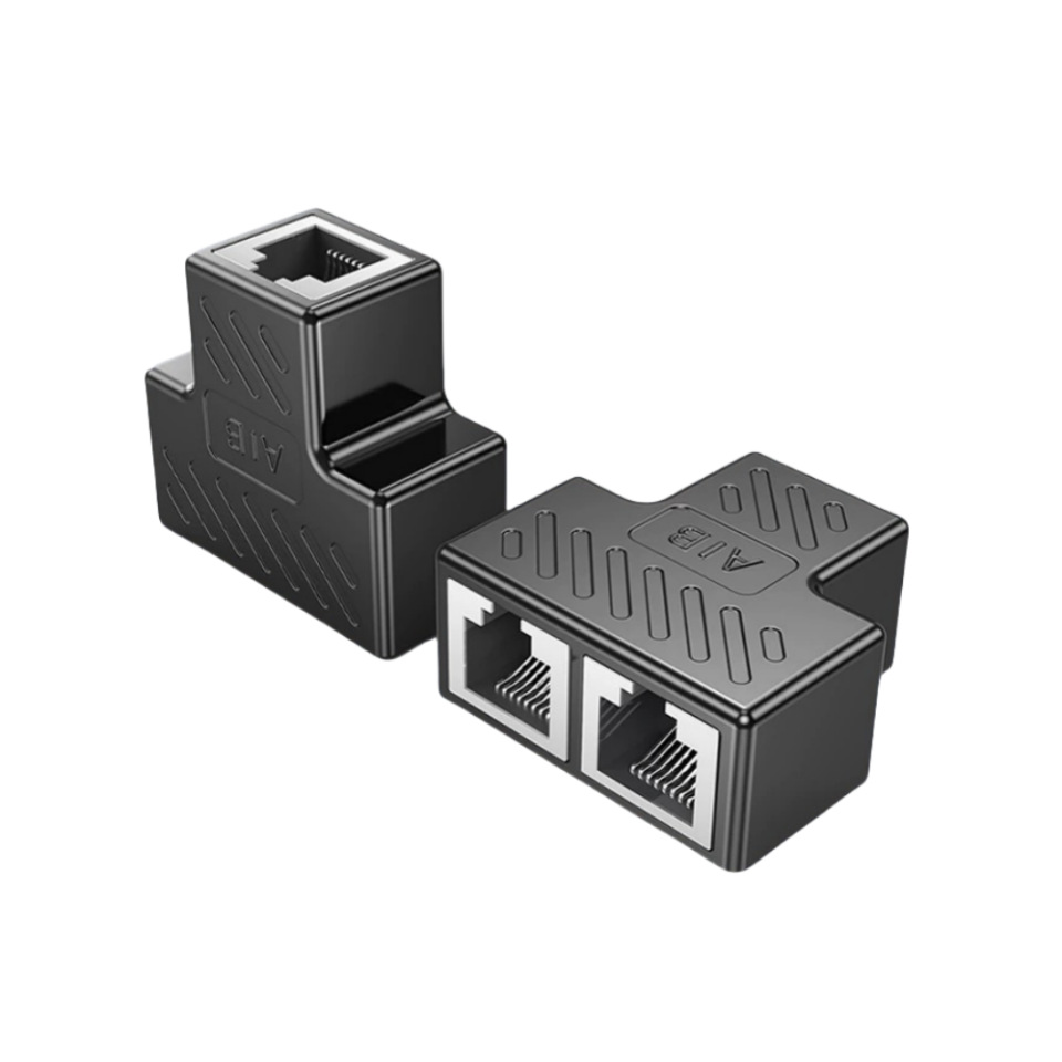 RJ45 network three-way head network cable one-two simultaneous Internet network cable connector extender adapter splitter