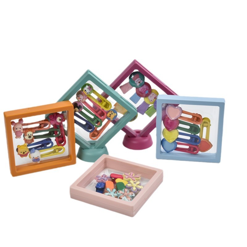 Wenplay PE Film Jewelry Rack Transparent Elastic Suspension Packaging Box Headwear Hairpin Storage Box Jewelry Display Rack