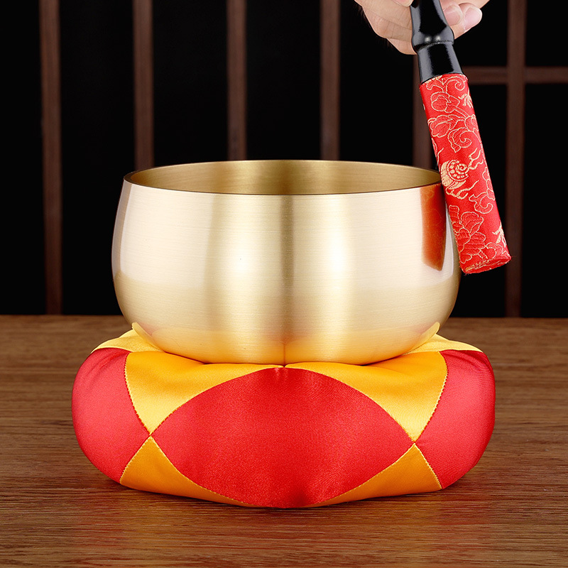 Bronze Chime Brass Dharma Music Vassel Psalms Bowl Tone Bowl Buddhist Tools Household Bronze Dental Pot Meditation Pot Meditation Pot Meditation Pot