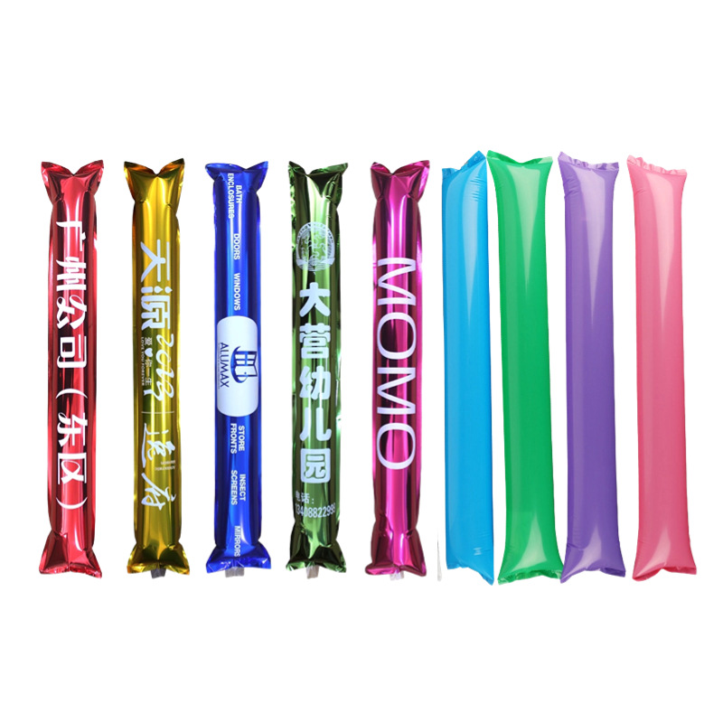 Inflatable cheerleading stick hand-held stick aluminum film balloon refueling stick booster stick children's graduation activity percussion stick decorations