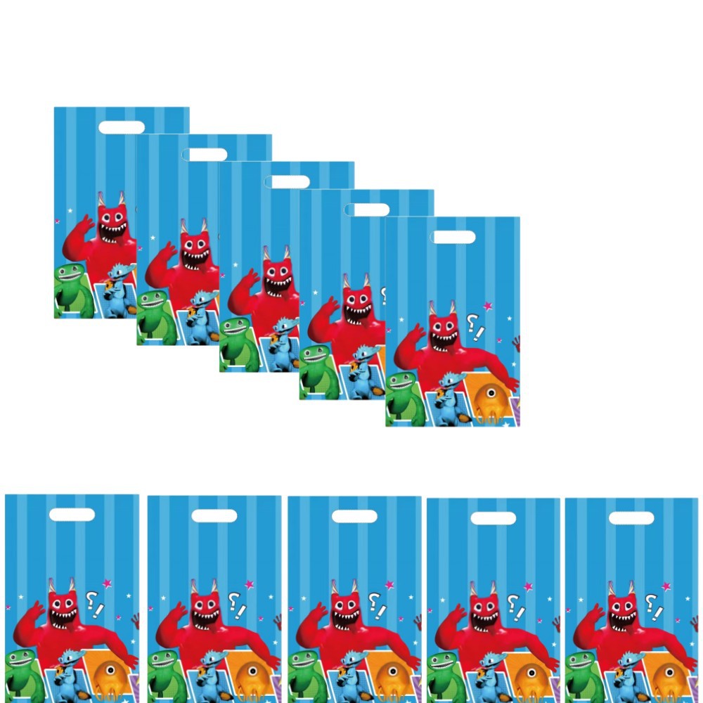 Factory wholesale children's party decoration pearl film bag cartoon birthday gift bag gift bag 10 Pack