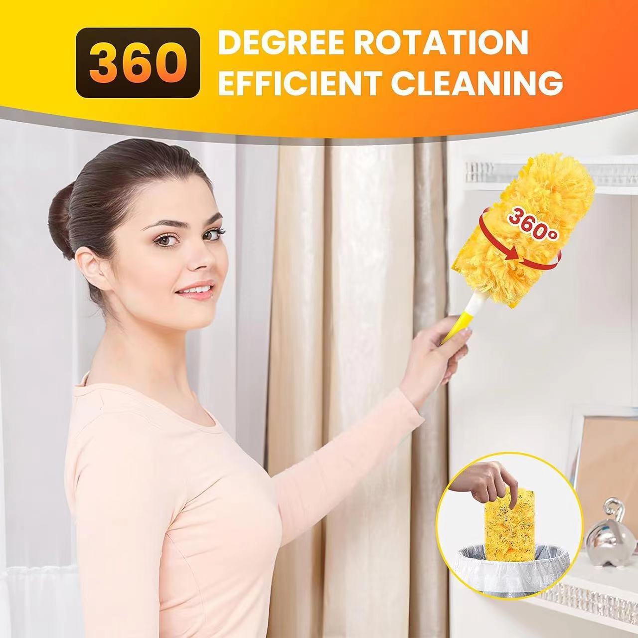 Factory processing custom disposable electrostatic duster brush single-sided double-sided retractable dust sweeping feather duster