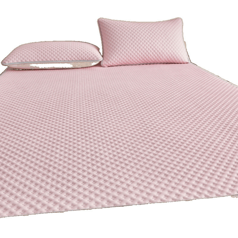 Summer Ice Silk Mat, Bean Mat, Three-Piece Bed Set, Foldableing Dormitory Student Single Washable Home Air-Conditioned Mat