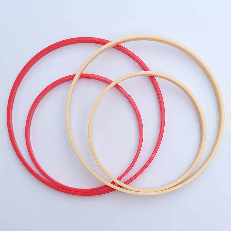 Plastic round fan frame black and white red bamboo stick antique long handle fan frame antique round fan frame lantern frame accessories