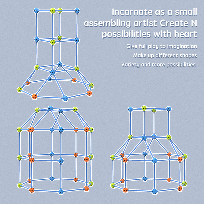 Three-Dimensional Large Tent Building Blocks Children's Educational Toys Building Castle Tent Insert Plastic Building Block Set