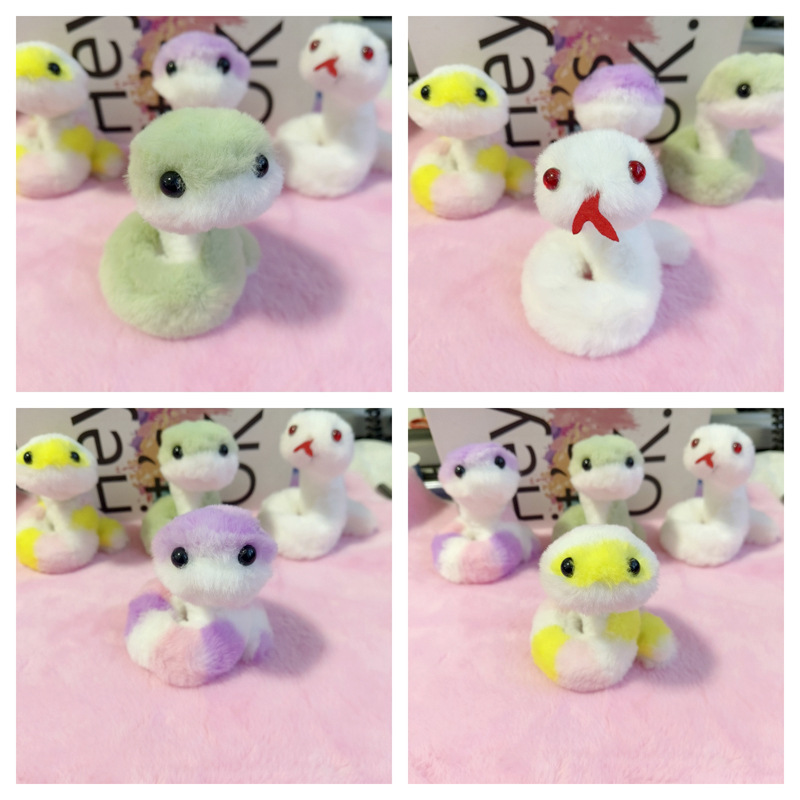 2025 year of the snake little green snake plush doll toy cute cartoon student creative winding doll mascot decoration