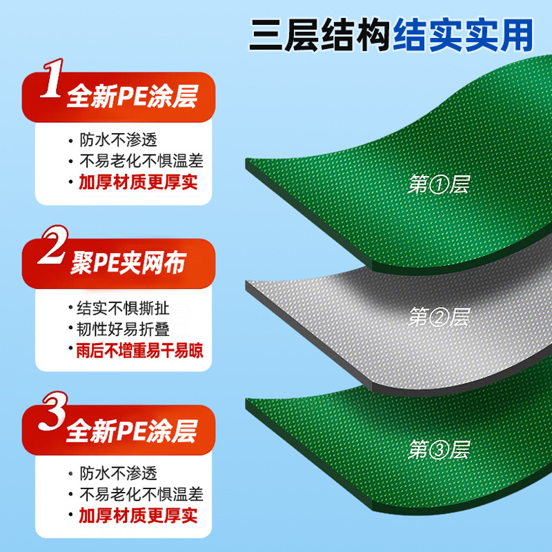 double-sided green tarpaulin rainproof cloth pe plastic canvas waterproof cloth outdoor sun protection sunshade cloth truck canopy cloth