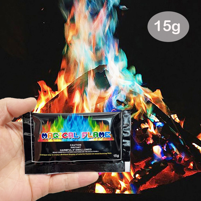 Cross-Border Magic Fire Colorful Flame Powder Magic Toys Flame Party Beach Bonfire Party Supplies