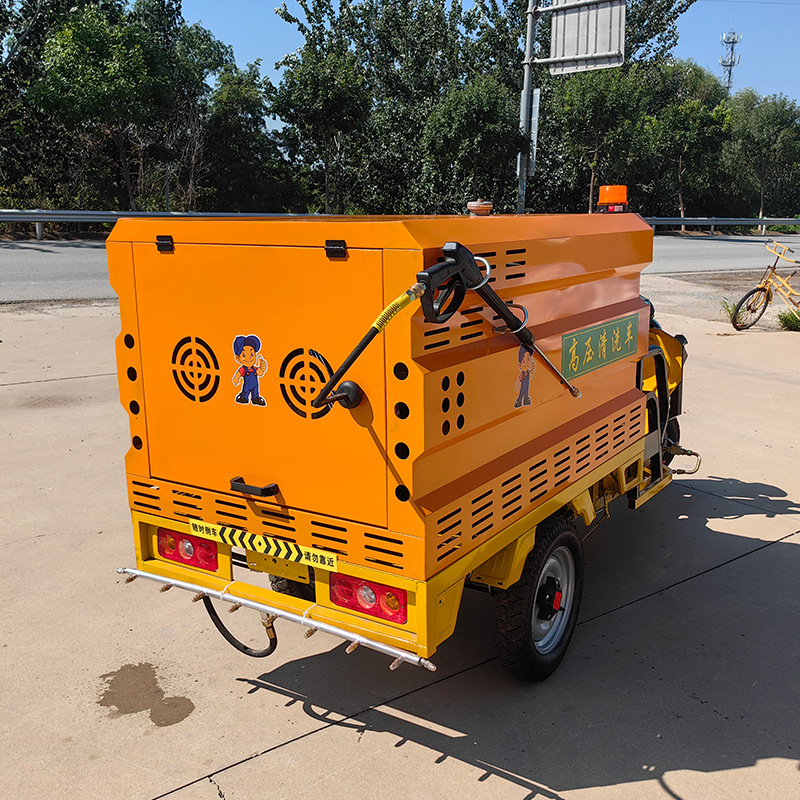 Electric High-Pressure Washing Truck, New Energy Small High-Pressure Washing Truck, Electric Three-Wheel Guardrail Washing Truck, Pipe Dredging