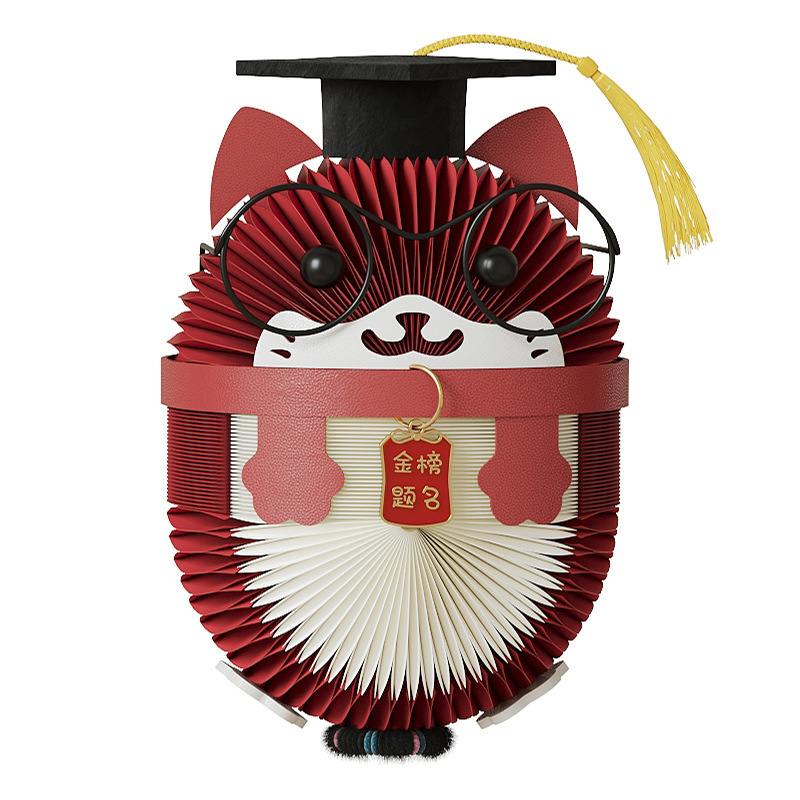 Creative Toy Figurine Doctor Cat Desktop Retractable Toy 2025 New Model Gift for Festive Decoration