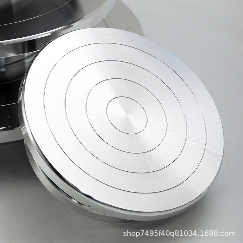 Sculpture turntable clay plastic hand-made model turntable decorating table cake turntable aluminum alloy ceramic turntable double-sided