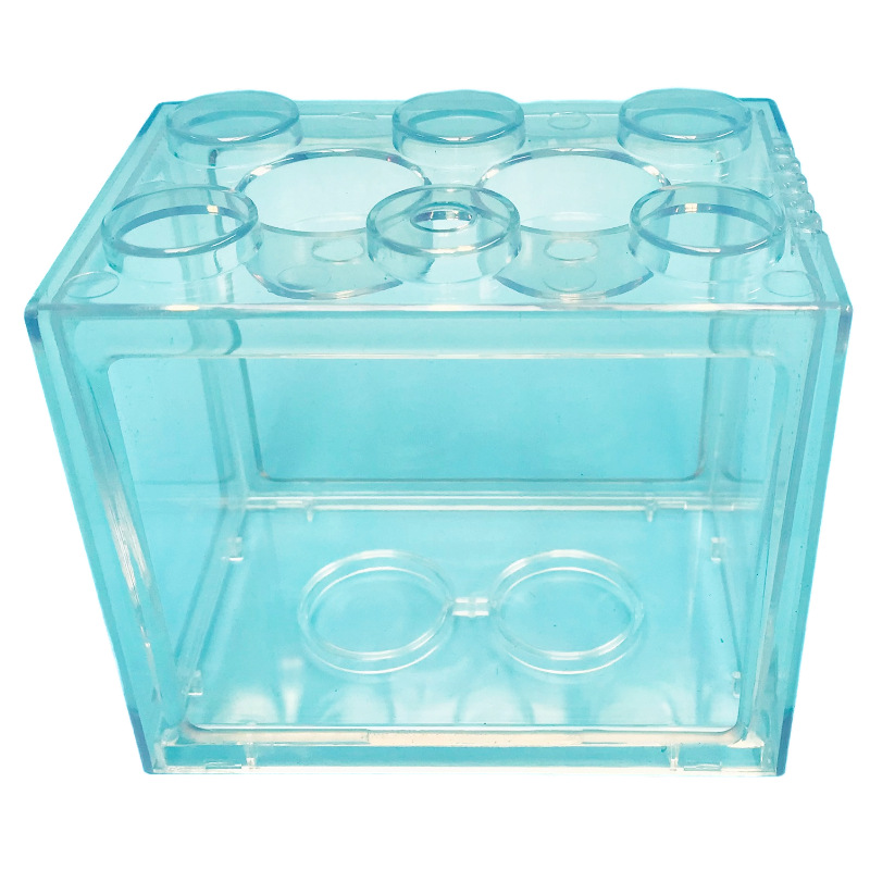 Bucket Building Blocks Box Full Transparent Bucket Fish Tank Mini Small Acrylic Plastic Tank Landscaping Box Bucket Cup Tank
