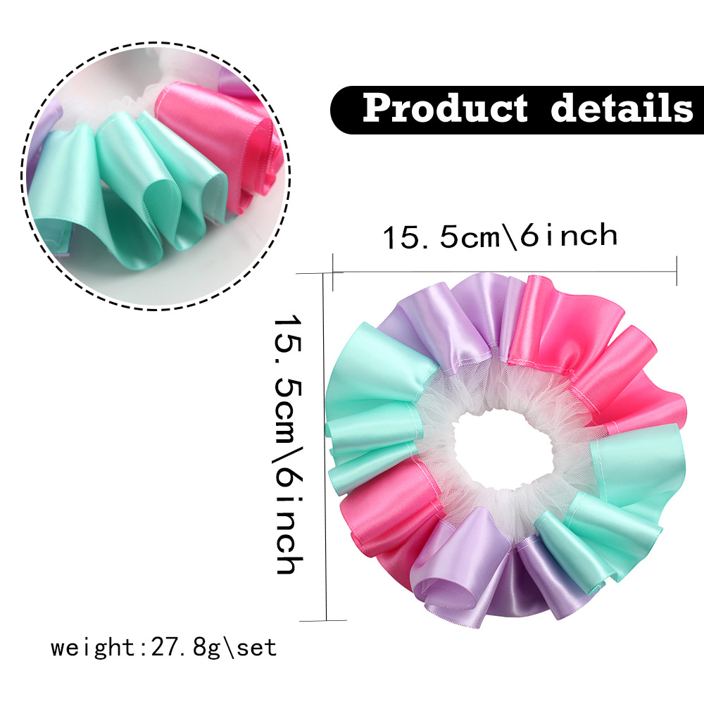 Cross-border Amazon explosions color pleated three-dimensional lace children's gymnastics dance performance tube socks Tutu