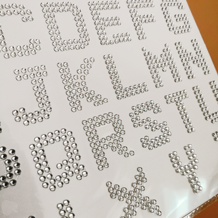 Amazon cross-border acrylic letter Diamond stickers Diamond English stickers text stickers Digital Diamond stickers