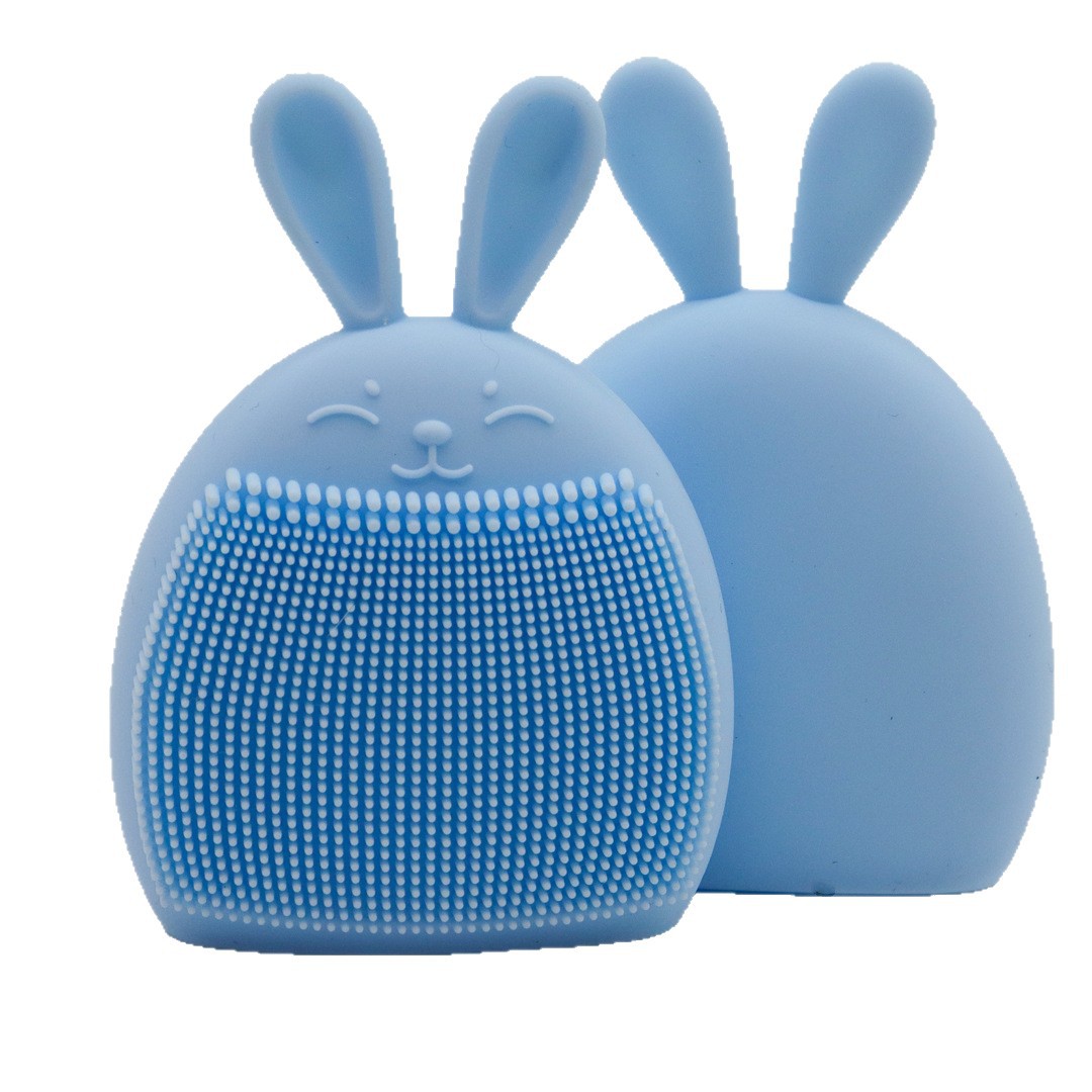 Cross-Border Cute Rabbit Shaped Face Wash Brush Silicone Facial Cleansing Brush Set Deep Cleaning Manual Massage Soft-Bristled Portable Brush